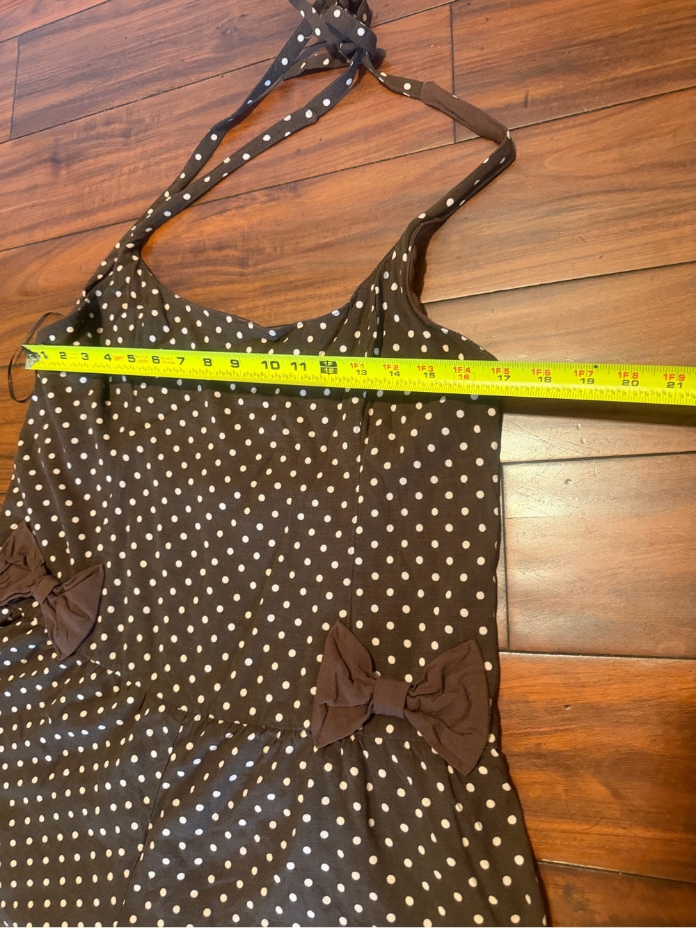 Free People Brown and White Polka Dot Halter Romper - Picture 9 of 9